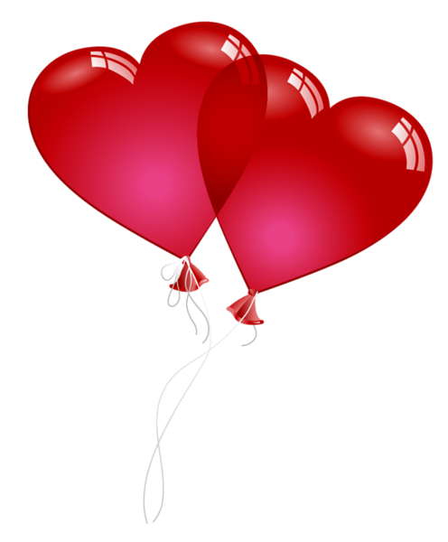 This png image - Red Valentine Heart Baloons PNG Clipart Picture, is available for free download