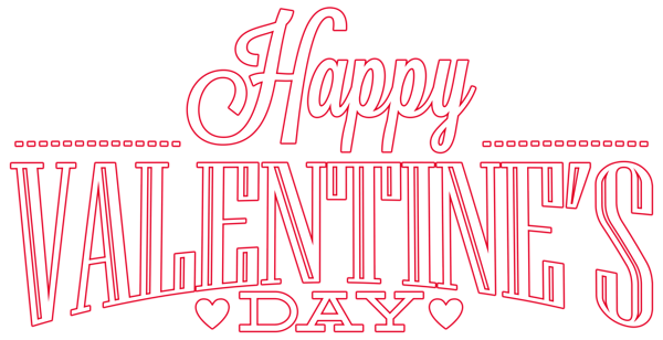 This png image - Red and White Happy Valentine's Day PNG Clip Art Image, is available for free download