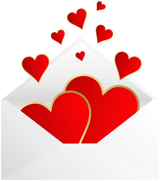 This png image - Romantic Envelope Red with Hearts PNG Clipart, is available for free download
