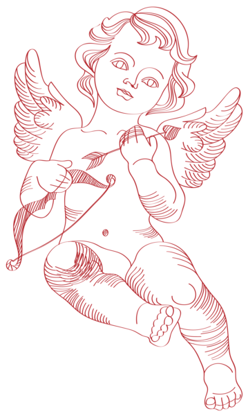 This png image - Sketch of Cupid PNG Clipart, is available for free download