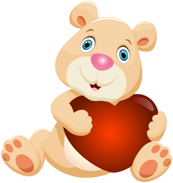This png image - Teddy Bear with Heart PNG Clip Art, is available for free download