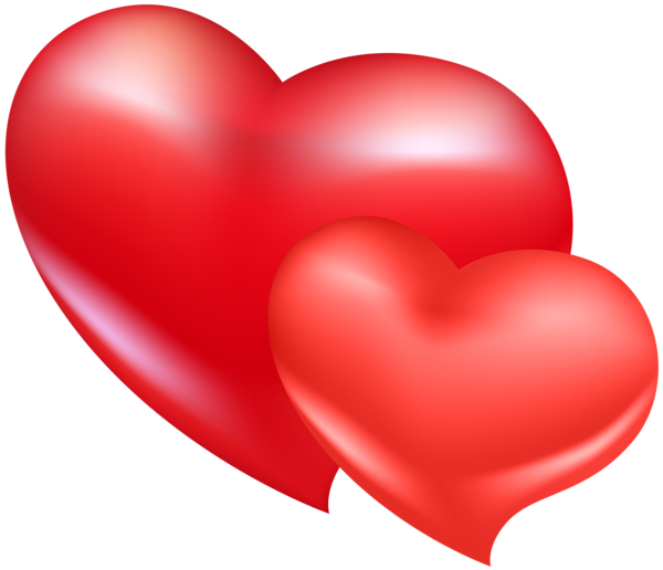 This png image - Two Red Hearts PNG Clip Art Image, is available for free download