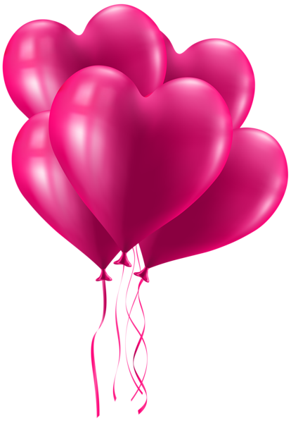 This png image - Valentine's Day Pink Heart Balloons Clip Art Image, is available for free download