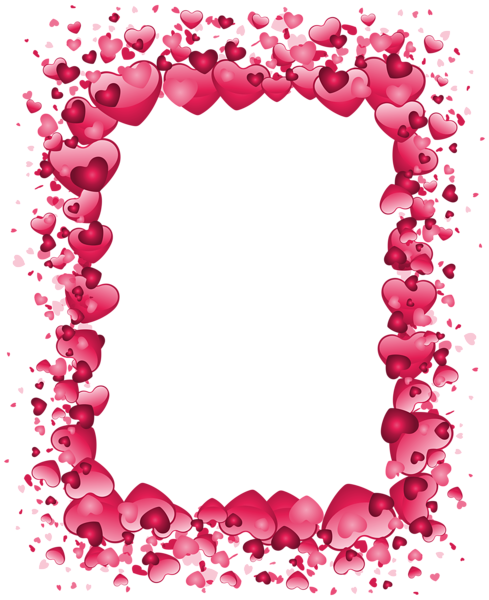 This png image - Valentine's Day Pink Heart Border Transparent PNG Clip Art Image, is available for free download