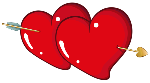 This png image - Valentine Hearts with Arrow PNG Clipart Picture, is available for free download