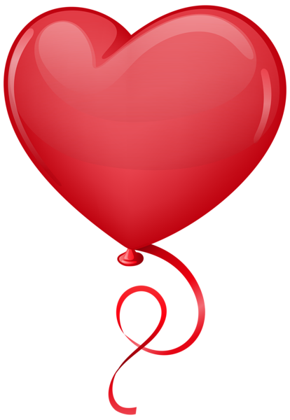 Red Heart Balloon Clip Art PNG Image | Gallery Yopriceville - High