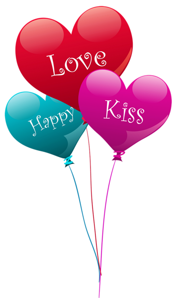 Transparent Heart Kiss Love Happy Balloons PNG Clipart ...