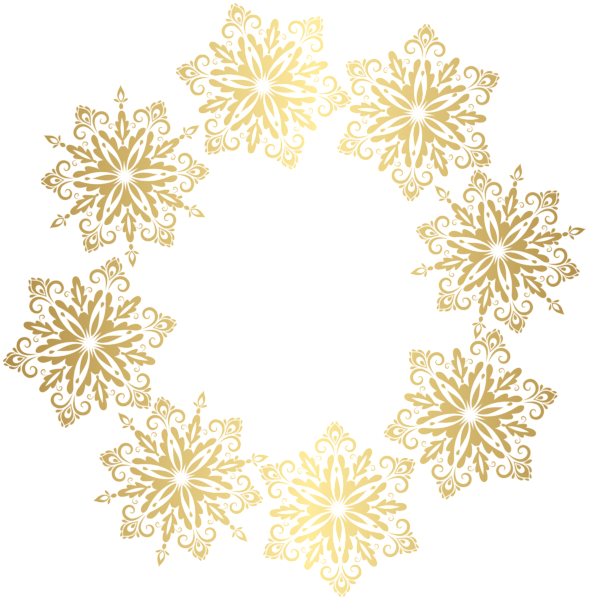 This png image - Gold Snowflakes Border Transparent Image, is available for free download