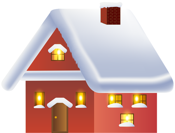 This png image - Red Winter House Transparent PNG Image, is available for free download