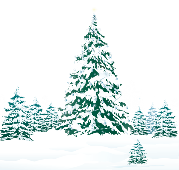 tree with snow clipart - photo #42