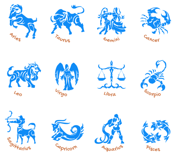 This png image - Transparent Blue Zodiac Signs Set PNG Picture, is available for free download