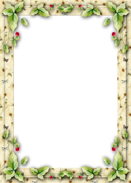 This png image - Christmas Frame with Mistletoe Leaves, is available for free download