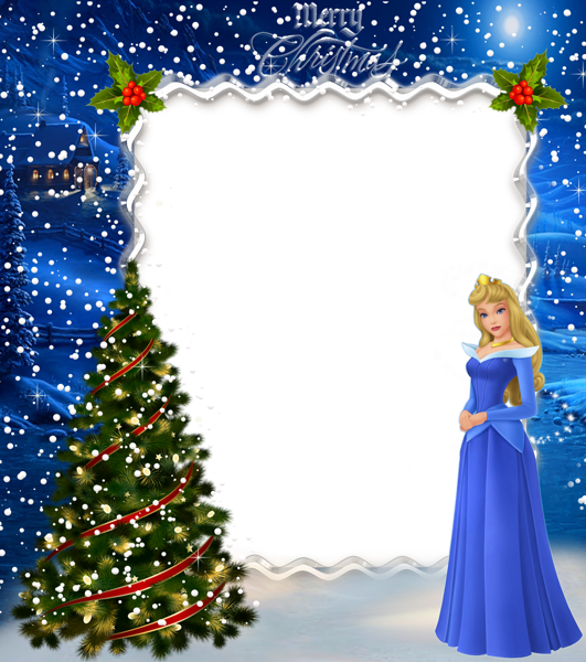 This png image - Christmas Kids Princess Aurora Photo Frame, is available for free download
