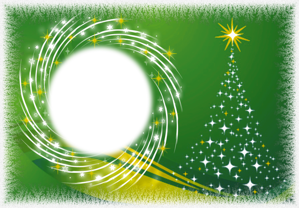 This png image - Green Christmas PNG Photo Frame, is available for free download