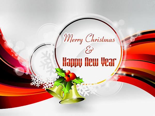 This jpeg image - Merry Christmas And Happy New Year Wallpaper, is available for free download