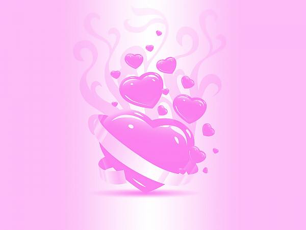 This jpeg image - Pink Heart Wallpaper, is available for free download