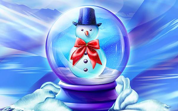 This jpeg image - Snowman Globe, is available for free download