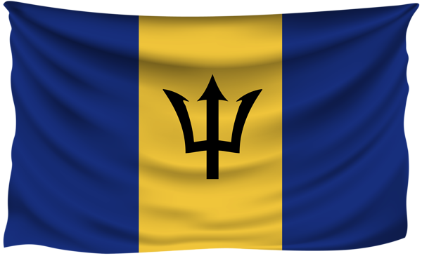 This png image - Barbados Wrinkled Flag, is available for free download