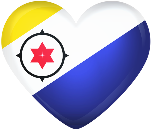 This png image - Bonaire Large Heart Flag, is available for free download