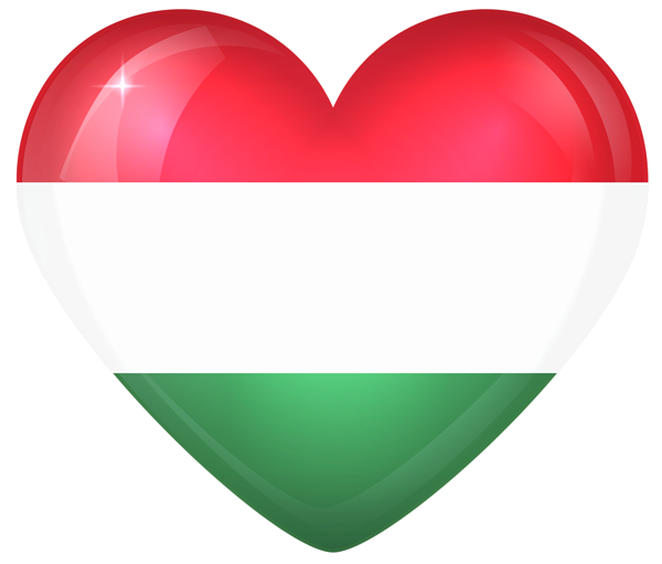 This png image - Hungary Large Heart Flag, is available for free download