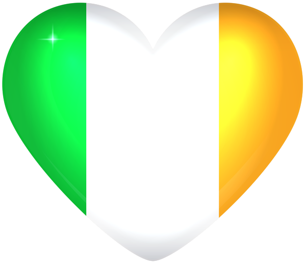 This png image - Ireland Large Heart Flag, is available for free download