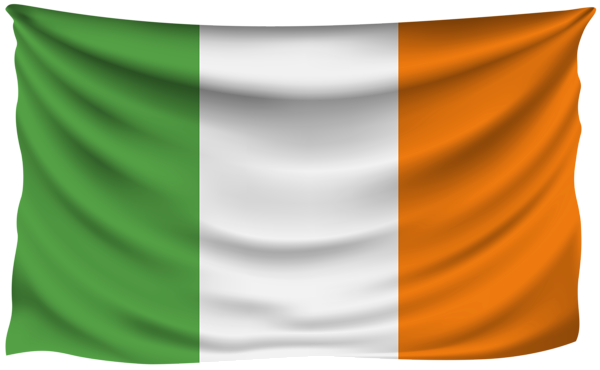 Ireland Wrinkled Flag | Gallery Yopriceville - High-Quality Images and