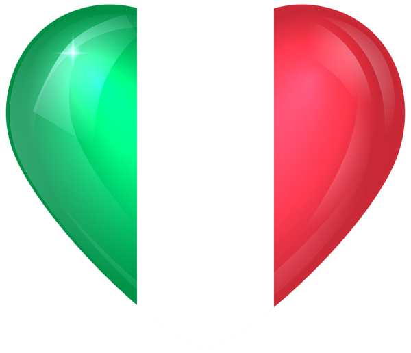 This png image - Italy Large Heart Flag, is available for free download