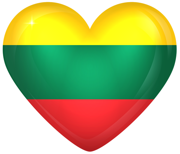 This png image - Lithuania Large Heart Flag, is available for free download
