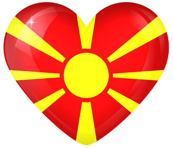 This png image - Macedonia Large Heart Flag, is available for free download