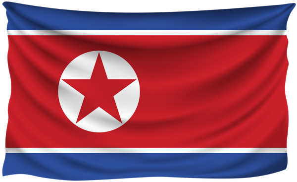 This png image - North Korea Wrinkled Flag, is available for free download