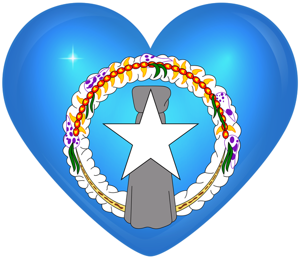 This png image - Northern Mariana Islands Large Heart Flag, is available for free download