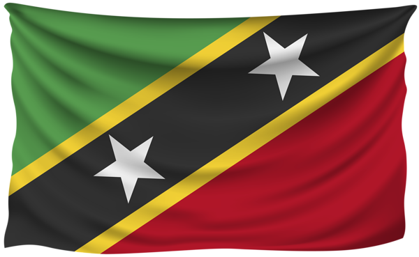 This png image - Saint Kitts and Nevis Wrinkled Flag, is available for free download