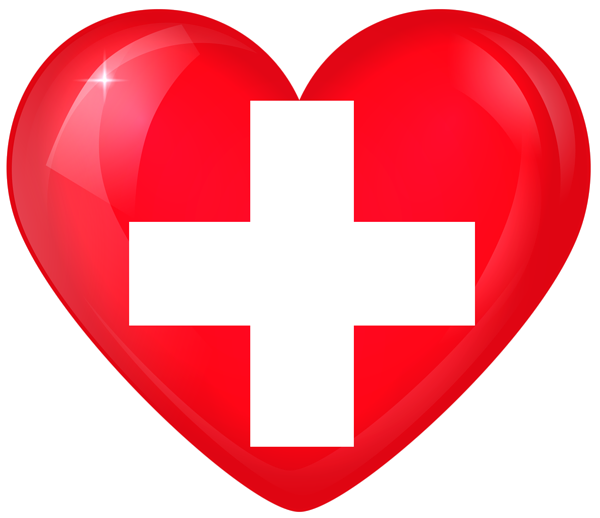 This png image - Switzerland Large Heart Flag, is available for free download