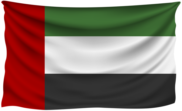 United Arab Emirates Wrinkled Flag | Gallery Yopriceville - High