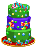 This png image - CocoaVille Candy Decorated Cake Green, is available for free download