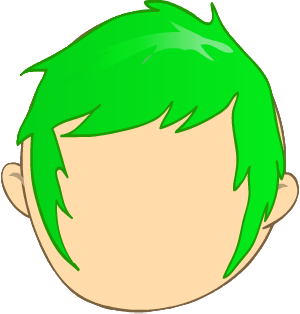This png image - Perm Green Sideburn Hair, is available for free download