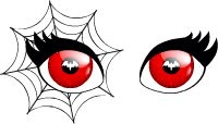 This jpeg image - Spellbound Web Eyes Red, is available for free download