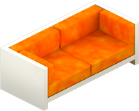 This png image - VIP Orange Velvet Couch, is available for free download