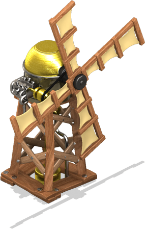 This png image - gold-windmill, is available for free download