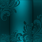 Blue Satin Background with Ornaments