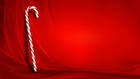 Christmas Red Background with Candy Cane