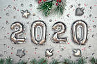New Year 2020 Silver Background