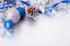 Silver and Blue Christmas Background