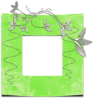Cute Art Transparent Green PNG Photo Frame
