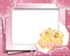 Cute Pink Frame with Bears