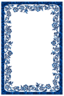 Large Blue Transparent Frame