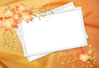 Orange and Yellow PNG Flowers Frame I Love You