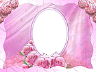 Pink Roses Transparent Frame