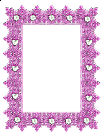 Pink Transparent Frame with Diamonds