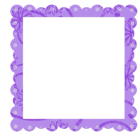 Purple Transparent Frame with Flowers Elements